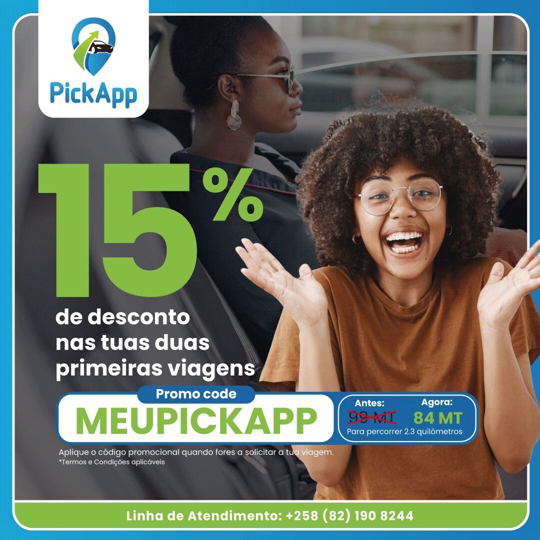 PickApp - 15% desconto nas primeiras viagens