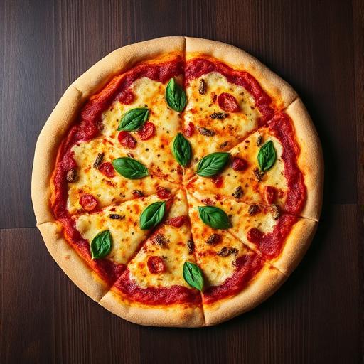 Pizza à Escorpião (peito de frango, carne moída, chouriço, fiambre e azeitonas)